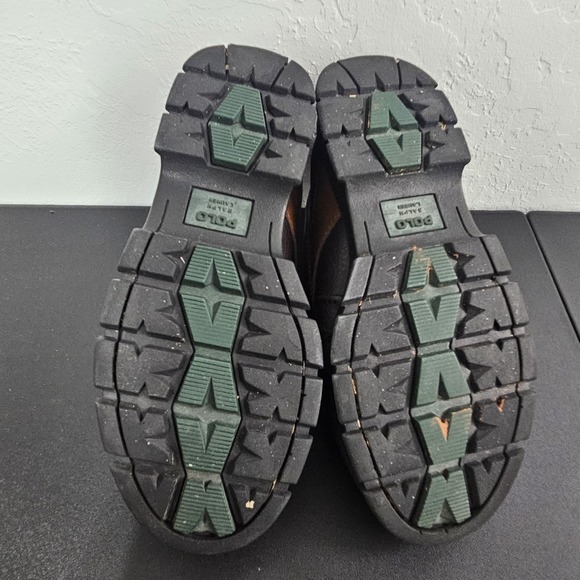 Polo Sport Ralph Lauren Leather Shoes Ankle Boots Sz 8 D Brown Preppy Outdoors - Picture 10 of 10